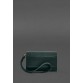 Кожаный футляр (чехол) для АйКьюОС зеленый BlankNote