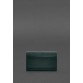 Кожаный футляр (чехол) для АйКьюОС зеленый