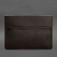 Кожаный чехол-конверт на магнитах для MacBook 14 темно-коричневый BlankNote