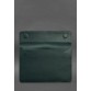 Кожаный чехол-конверт на магнитах для MacBook 13 зеленый BlankNote
