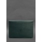 Кожаный чехол-конверт на магнитах для MacBook 14 зеленый BlankNote