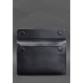 Кожаный чехол-конверт на магнитах для MacBook 14 темно-синий BlankNote