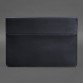 Кожаный чехол-конверт на магнитах для MacBook 14 синий Crazy Horse BlankNote