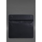 Кожаный чехол-конверт на магнитах для MacBook 14 синий Crazy Horse BlankNote