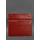 Кожаный чехол-конверт на магнитах для MacBook 14 красный BlankNote