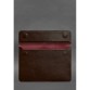Кожаный чехол-конверт на магнитах для MacBook 14 бордовый BlankNote