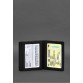 Кожаная обложка для водительского удостоверения, ID и пластиковых карт 2.1 черная BlankNote