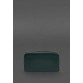 Кожаный  клатч-купюрник зеленый краст BlankNote