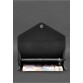 Кожаный  клатч (портмоне) на кнопке 5.0 Черный краст BlankNote