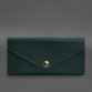 Кожаный  клатч (портмоне) на кнопке 5.0 Зеленый краст BlankNote