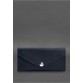 Кожаный  клатч (портмоне) на кнопке 5.0 Синий BlankNote