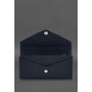 Шкіряний клатч (портмоне) на кнопці 5.0 Синій BlankNote