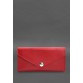 Кожаный  клатч (портмоне) на кнопке 5.0 красный краст BlankNote