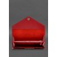 Кожаный  клатч (портмоне) на кнопке 5.0 красный краст BlankNote