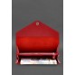 Шкіряний клатч (портмоне) на кнопці 5.0 червоний краст BlankNote