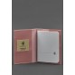Кожаная обложка для паспорта розовая BlankNote