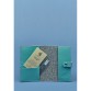 Обкладинка для паспорта з бірюзовою шкіра тіффані і фетру BlankNote