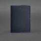 Шкіряна обкладинка для паспорта темно-синя BlankNote