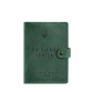 Шкіряна обкладинка-портмоне для військового квитка зелена Crazy Horse BlankNote