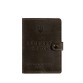 Шкіряна обкладинка-портмоне для військового квитка темно-коричнева Crazy Horse BlankNote