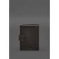 Шкіряна обкладинка-портмоне для військового квитка офіцера запасу (вузький документ) темно-коричневий BlankNote