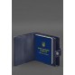 Кожаная обложка-портмоне для военного билета офицера запаса (широкий документ) синий BlankNote