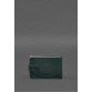 Шкіряна обкладинка-портмоне для посвідчення учасника бойових дій (УБД) зелена BlankNote