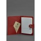 Шкіряна обкладинка для паспорта червона BlankNote