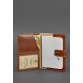Шкіряна обкладинка для паспорта з віконцем світло-коричнева BlankNote