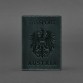 Кожаная обложка для паспорта с австрийским гербом зеленая Crazy Horse BlankNote