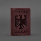 Шкіряна обкладинка для паспорта з гербом Німеччини бордова Crazy Horse BlankNote