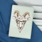 Обложка для паспорта "Hipster goat" + блокнотик BlankNote