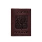 Шкіряна обкладинка для паспорта з польським бордовим гербом Crazy Horse BlankNote