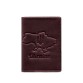 Кожаная обложка для паспорта с картой Украины бордовый Crazy Horse BlankNote