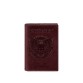 Кожаная обложка для паспорта с американским гербом бордовая BlankNote