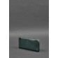 Кожаный кошелёк-купюрник на молнии зеленый BlankNote