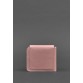 Кожаній кошелёк на кнопке розовый BlankNote