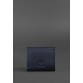 Шкіряний гаманець темно-синій Краст BlankNote