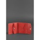 Женский кожаный кошелек красный Saffiano BlankNote