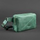 Зеленая сумка на пояс с натуральной кожи  BlankNote