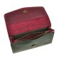 Кожаная сумка вишнево-зеленого цвета  BlankNote