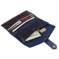 Кожаный кошелёк темно-синего цвета со слотами для карточек ручной работы BlankNote