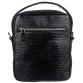 Шикарная мужская сумочка из кожи черный лазер Desisan