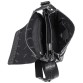 Кожаная сумка через плечо с фактурой черная плетенка Desisan