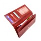 Невеликий шкіряний гаманець зі шкіри червоний лазер Canpellini