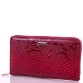 Червоний шкіряний гаманець на металевій блискавці Karya