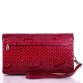 Кожаный кошелек-клатч красного цвета Karya