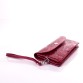 Кожаный кошелек-клатч красного цвета Karya
