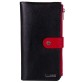 Зручний чорно-червоний гаманець зі шкіри Karya