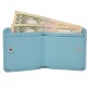 Блакитний жіночий шкіряний гаманець Bond